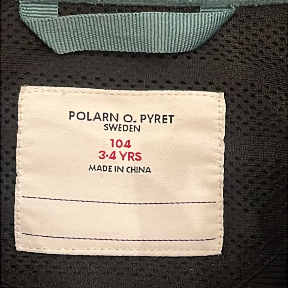 Polarn O. Pyret blue zip up fleece in sz 3-4 with chest pocket - Picture 3 of 5
